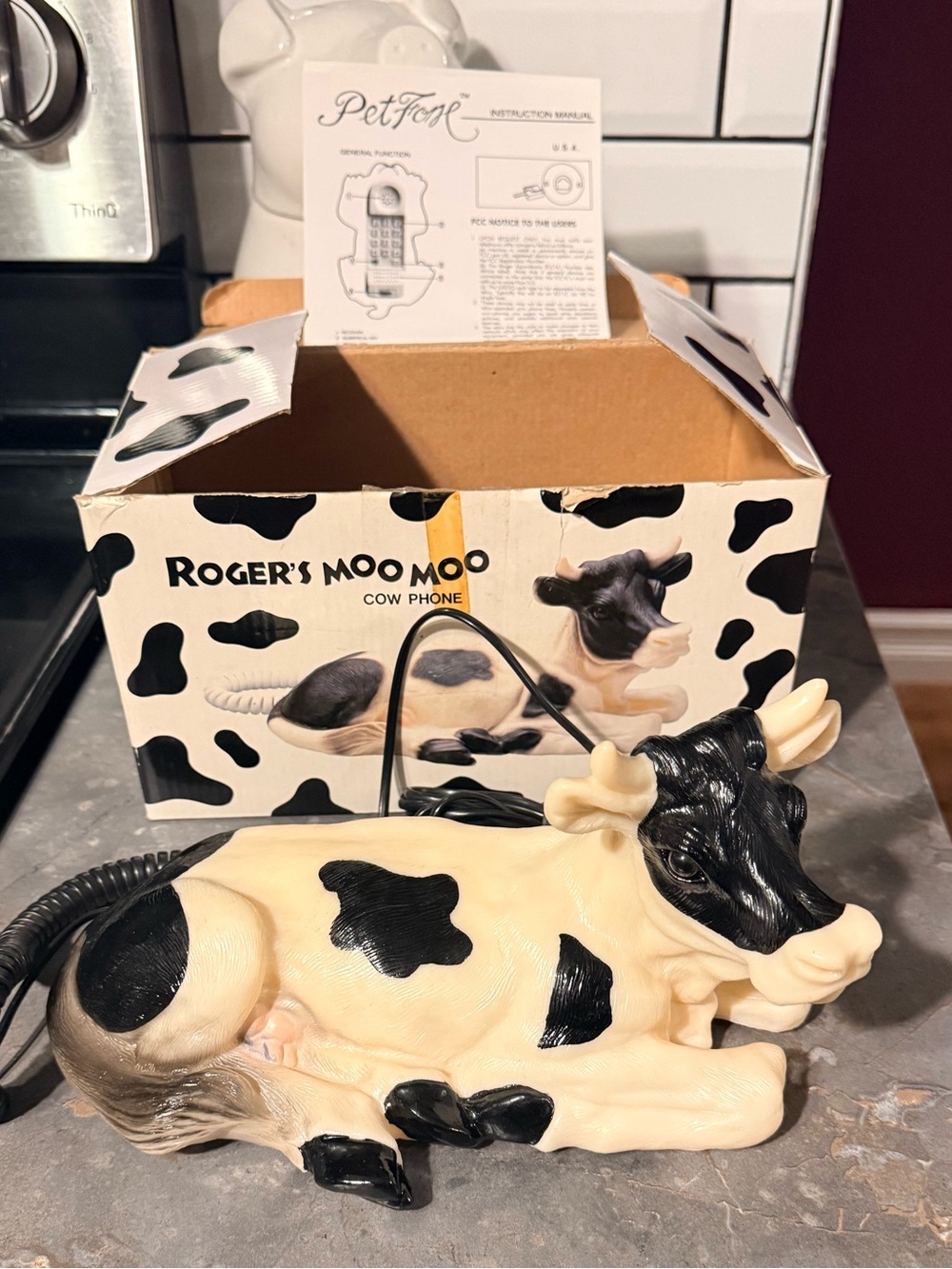 Roger's Moo Moo Cow Phone working order see video